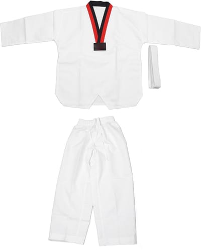 Cosensi- Taekwondo-uniform Lichtgewicht - Kinderen - Vechtsportpak - Trainingspak - Riem - Hoogwaardig Ademend Katoen