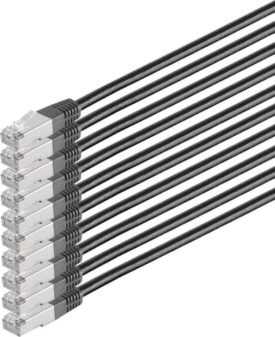 Patchkabel cat 6 S/FTP PIMF HF VE10 schwarz 0,25m