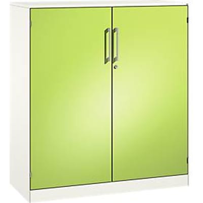 Vleugeldeurkast ASISTO C 3000, 3 ordnerhoogten, B 1000 mm, wit/viridiaangroen