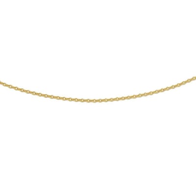 YO&NO -  Ketting - Goud - Anker - rond -  1,2 mm -  50 cm - Sieraden vrouw - Heren - 14k - 585 goud