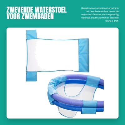 Dailygoods- Zwemstoel Opvouwbaar - Drijvende Waterstoel - Lichtgewicht Noodle Chair - Duurzaam Netmateriaal - Perfect voor Zwembaden - Eenvoudig Mee te Nemen - Drijvende Stoel