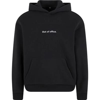 Mister Tee - Out Of Office EMB Fluffy Hoodie/trui - 3XL - Zwart