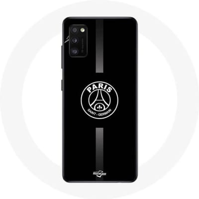 Coque de protection - maniacase - Galaxy A41 - PSG logo Jordan - Gris fond noir - Souple noir