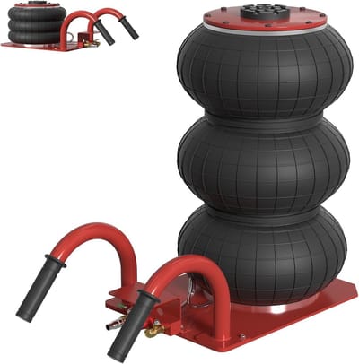 Pneumatische Krik - Luchtkrik Zak - Voertuigen Hefen - 3 Tons Capaciteit - 15-40 cm - Rood