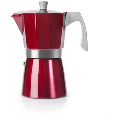Cafetière - Ibili - Evva Red - 3 Tasses - 150 ml - Fonte d'Aluminium - Induction rouge