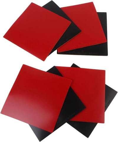 Tafeltennis Rubbers - Pingpong Bladen - Snel Aanvallen - Uitzonderlijke Spin - 2.2 cm Dikte - Rood Zwart