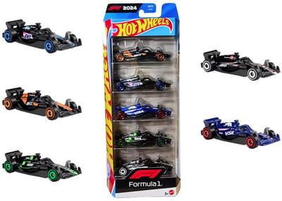 HOT WHEELS FORMULA 1 2024 5 PACK 1:64 McLAREN, BWT ALPINE, VISA RB, KICK SAUBER, MONEYGRAM HAAS TEAM