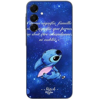 Hoesje - Disney - Galaxy A16 - Siliconen - Schattig - Ohana betekent familie zwart