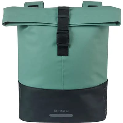 Basil Cove - Dubbele fietstas - 28-32 liter - Waterafstotend - Reflectie details - Gerecycled materiaal - groen/zwart