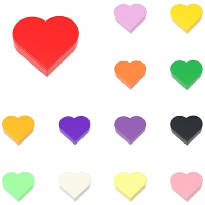 100g/651PCS 39739 Rond 1x1 Hart Bouwstenen Moc Liefdesbord Compatibel met Stenen DOE-HET-ZELF Kinder Speelgoed Cadeau 100g--651PCS