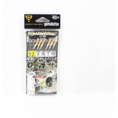 Gamakatsu 45755 Kuwase Sabiki FC Maat 12, Tak 30lb, Hoofd 40lb 2Set (4424) gray
