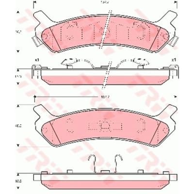 Remblokset TRW GDB896, achter