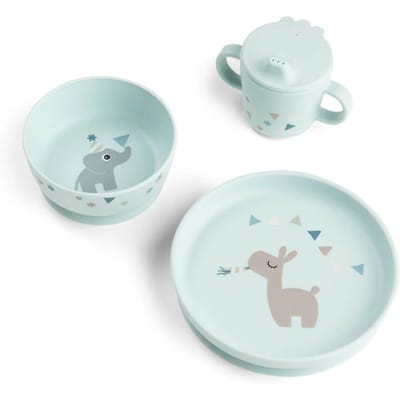 Done By Deer Celebration Foodie Dinerset Met Zuignap - Blue