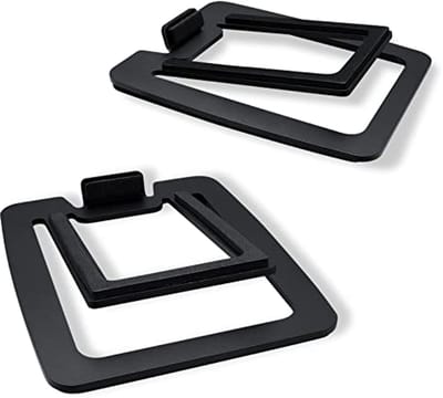 Gehoekte Bureau Speakerstands voor 2''-3'' Bureauspeakers met Stalen Basis en Dempende Schuimvoering
