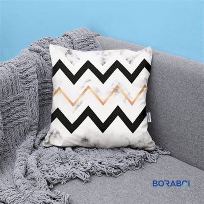 Boraboi® Luxe Decoratieve Kussenhoezen set van 2 , Zachte Suède Touch 45x45cm -(Wit,Goud,Zwart)