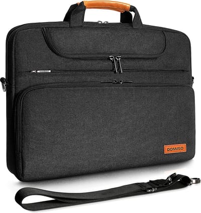 17 inch waterdichte laptoptas, aktetas, heren, schoudertas, notebooktas, business, voor 17-17,3 inch notebook/Dell/Lenovo/Acer/HP/MSI/ASUS, zwart