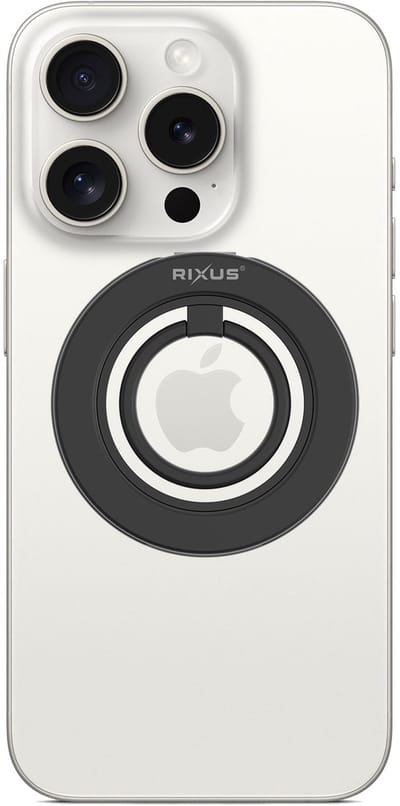 Rixus RXPH30B MagGo Magnetic Ring Holder Titanium Black