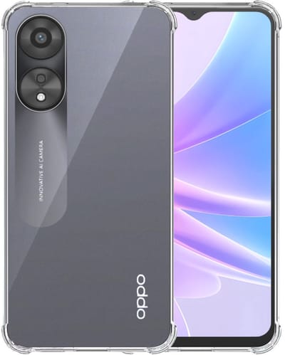 Smartphonica Telefoonhoesje Geschikt voor Oppo A1X / A58 5G / A78 5G Transparant Schokbestendig - Shockproof TPU SIliconen Backcover Case met Stootrand Doorzichtig geschikt voor Oppo A1X;Oppo A58 5G;Oppo A78 5G