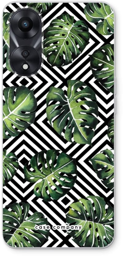 Case Company® - Hoesje geschikt voor Oppo A78 5G hoesje - Geometrische jungle - Soft Cover Telefoonhoesje - Bescherming aan alle Kanten en Schermrand