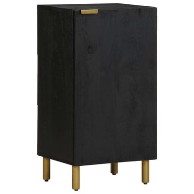 vidaXL - Dressoir - 40x33x75 - cm - bewerkt - hout - zwart