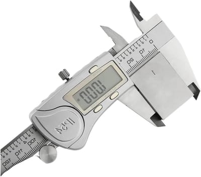 Digitale Schuifmaat - Metalen Micrometer - Nauwkeurig Meten - Roestvrij Staal - IP54 Bescherming - Zilver
