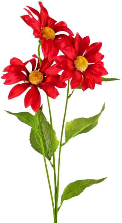 Easyplants | Kunstbloem Madelief 78 cm rood | Zijde | Nepbloemen | rood | Onderhoudsvrij | Kant-en-klaar