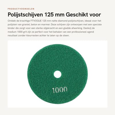 Dailygoods- Schuurdiscs 125 mm - Polijstpasta - Polijstpads - Polijstmiddel - Polijstschijven - Sterke slijpkracht en gladheid