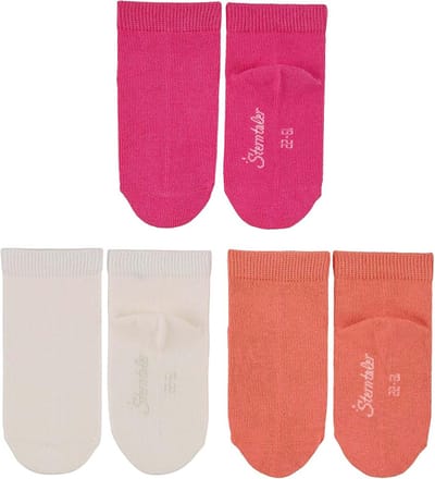 3-Pack Uni Sneakersokken voor Baby Meisjes - Zachte en Comfortabele Kindersokken