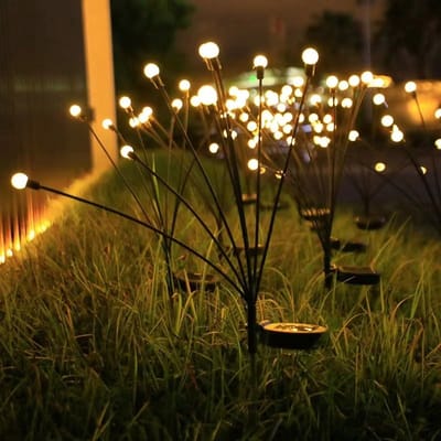 Solar Tuinverlichting - Vuurvlieglamp - Buitenlampen - 8 Verlichtingsmodi - IP44 - met Afstandsbediening - Timerfunctie - 4 Stuks