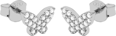 Karma Oorbellen Zirconia Symbols Butterfly | Zilver