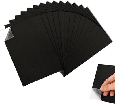 Cosensi - Zelfklevende schuimplaat 15 stuks 1 mm Zwart EVA-schuimrubber Antislip mat 300 x 200 mm