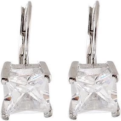 Behave - Oorbellen vierkant zirconia design - Elegant voor avond en werk