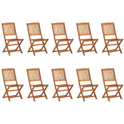 vidaXL - 11-delige - Tuinset - 280x90x75 - cm - massief - acaciahout