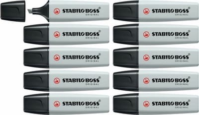 Markeerstift STABILO Boss Original 70/194 pastel mistig grijs - 10 stuks