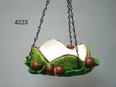 Voederschaal - Vogelvoederhuisje - Groen - 24 cm x 18 cm x 6 cm