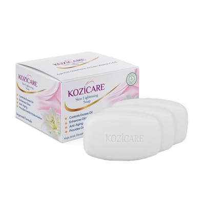 Kozicare Kojic Acid Zeep & Glutathion Zeep | Zeep voor het Verwijderen van Lichaamsbruining | Badzeep voor Mannen & Vrouwen | Badzeep Combinatieaanbiedingen | Vermindert Donkere Vlekken & Hype