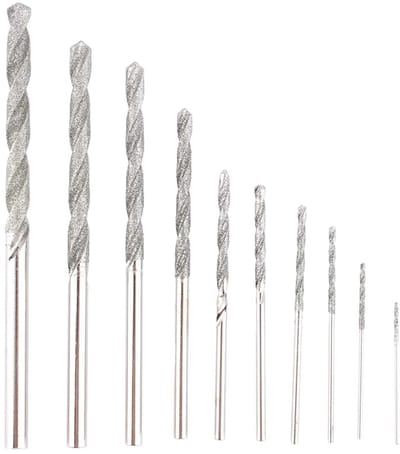 Store_8 - Steenborenset - Diamantpuntboor - Duurzaam en sterk - 10-delige set - Voor tegelglastegelsieraden - Geschikt voor hobby en professioneel ...