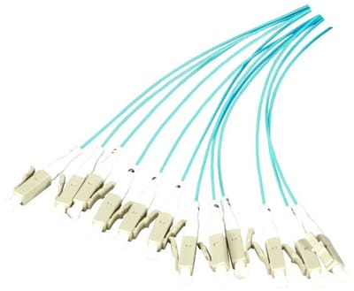 Danicom OM3 glasvezel pigtail turquoise LC - 12 stuks