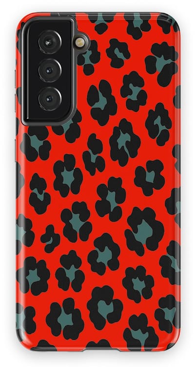 DripCase Luipaard Hoesje Samsung Galaxy S21 | Backcover met Mag | Hoesje met Dierenprint Samsung Galaxy S21 Jungle Blaze