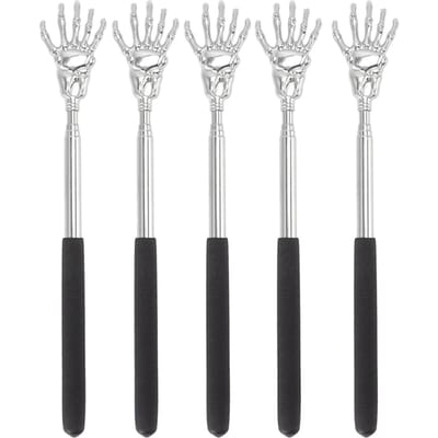 Lot de 5 masseurs de dos extensibles en acier inoxydable, télescopiques, portables et rétractables