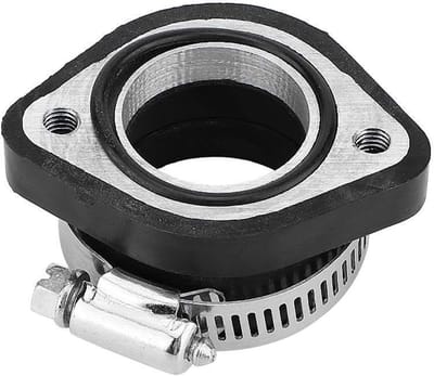 Motorfiets Carburateur Adapter - Inlaatspruitstuk Pakking - Motor Onderhoud - Duurzaam Rubber Materiaal - 28 mm Binnendiameter - Zwart