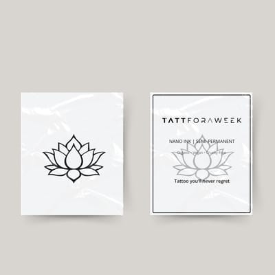Tijdelijke tattoo lotus | Neptattoo volwassenen | Tijdelijke tattoo voor volwassenen | Temporary tattoo | Plaktattoos voor volwassenen | Neptattoos | Probeer zorgeloos een tattoo | tattforaweek