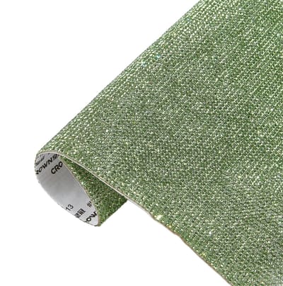 Dailygoods - Bling Strass Sticker 19 x 24 cm, Diep Groen voor Decoratie