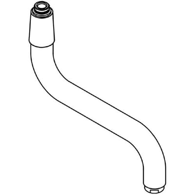 Hansgrohe HG Uitloop keuken wand 200mm chroom, 92616000