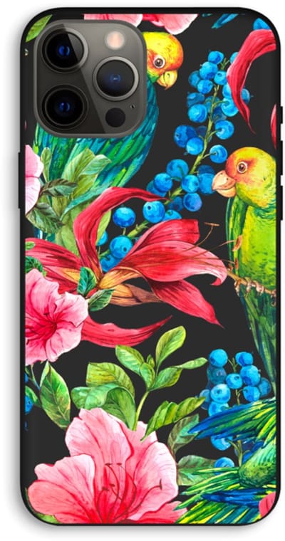 Case Company® - Hoesje geschikt voor iPhone 12 Pro Max hoesje - Papegaaien - Biologisch Afbreekbaar Telefoonhoesje - Bescherming alle Kanten en Schermrand