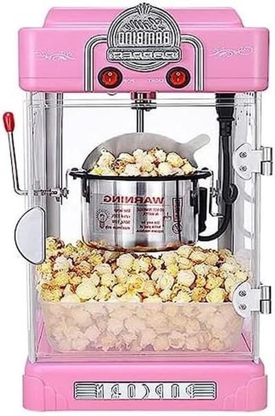 Popcorn Maker - Snack Apparaat - Thuisbioscoop Genot - Volautomatisch Poppen - 3-5 Minuten - Roze