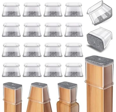 Transparante Siliconen Stoelpootdoppen - 24 Stuks Bescherming voor Hardhouten Vloeren
