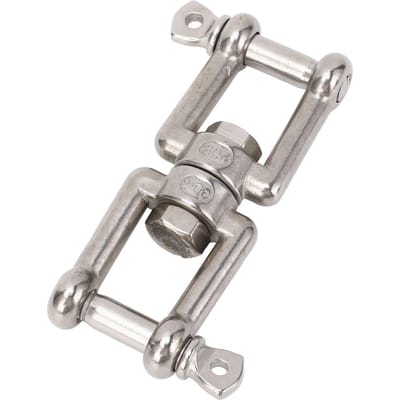 Roestvrij Staal Dubbelzijdige Draaibare Beugel 8-vormige Ring Connector Marine Apparaat voor Schepen Boot Jacht 10mm, Belasting gray