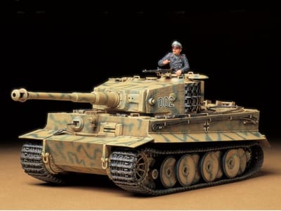 Tamiya Modelbouwpakket Militaire voertuigen - 35194 German SdKfz.181 Tiger I Mid.Prod. with 1 Figure Plastic - 1:35 - Modelbouw