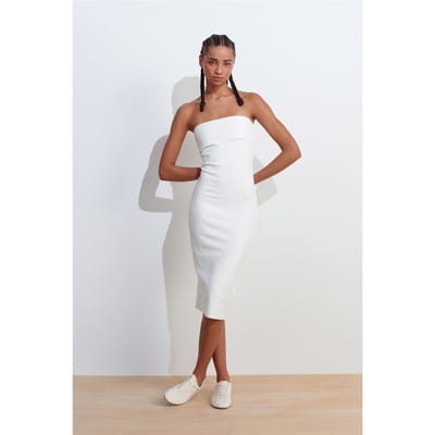 Strapless Bodycon Midi-jurk